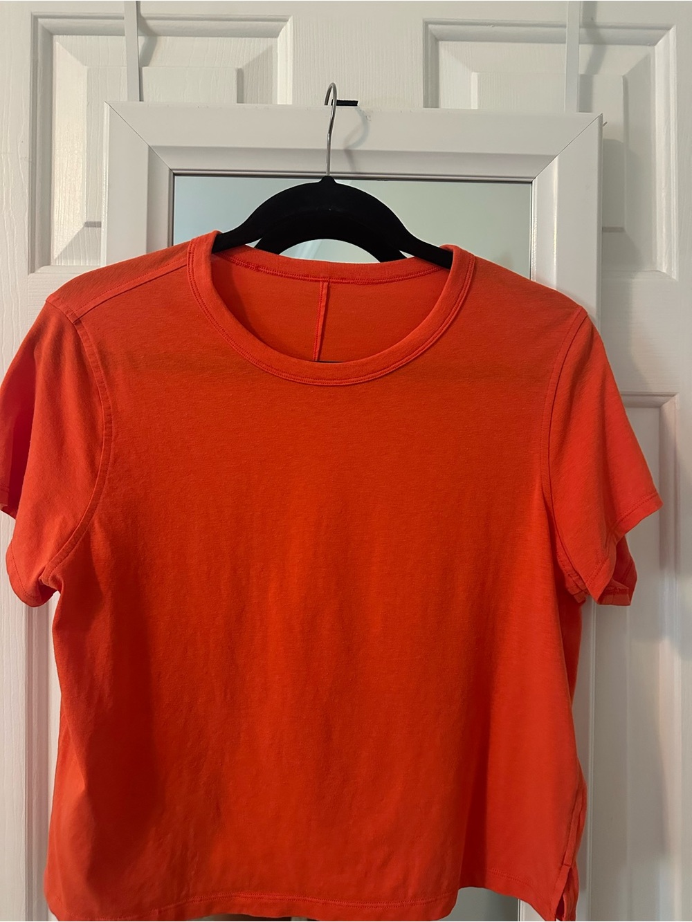 lululemon athletica Orange Short Sleeve Crew Tee